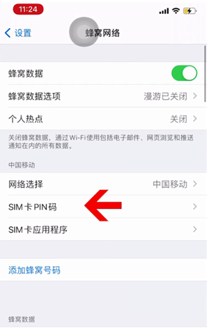 新蔡苹果14维修网分享如何给iPhone14的SIM卡设置密码 