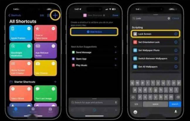 新蔡苹果14锁屏维修店分享iPhone14升级iOS16.4后如何创建锁屏快捷方式 